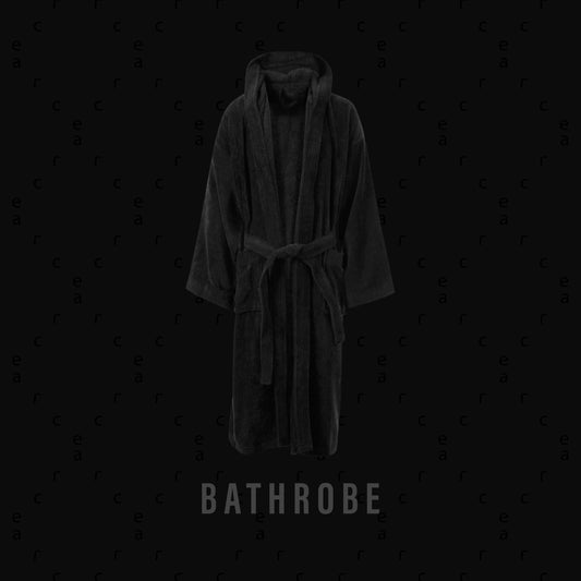 Arce Black Bathrobe - Egyptian Cotton